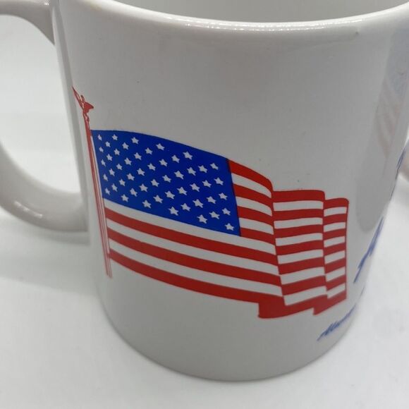 4th of July Vintage 9-11 Cups Set of Two Patriotic I'm Proud to Be An American M - Picture 5 of 9